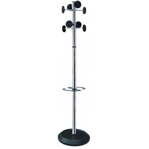 Portemanteau avec porte-parapluies, 8 patères, noir