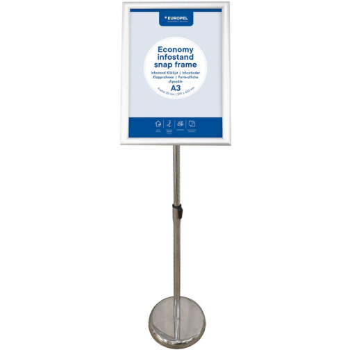 Europel standard sol info Economy, liste 25mm, ft A3, argent