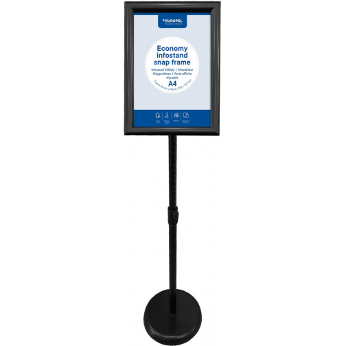 Europel standard sol info Economy, liste 25mm, ft A4, noir
