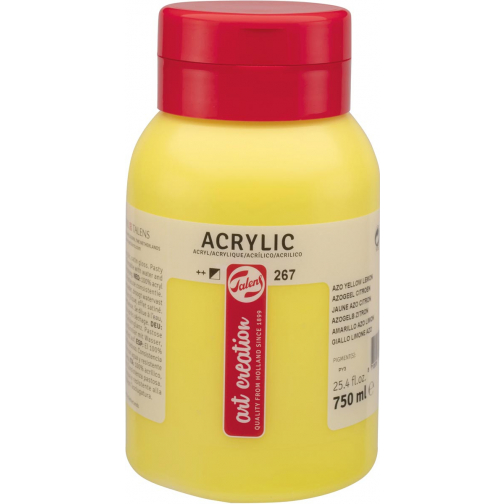 Talens Art Creation peinture acrylique flacon de 750 ml, jaune azo citron