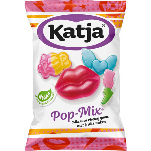 Katja Pop Mix bonbons, mélange de gommes aux arômes de fruits, sachet de 250 g