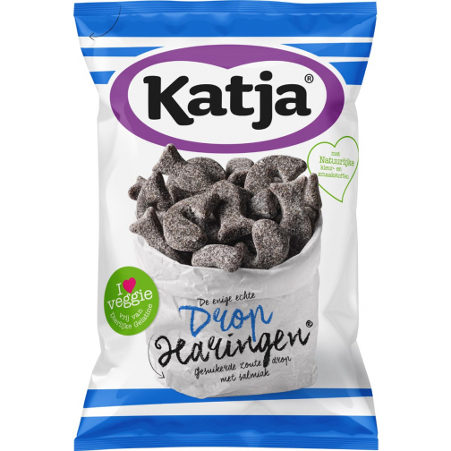 Katja Drop Haringen, réglisse salée sucrée au salmiac, sachet de 295 g