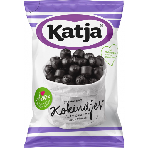 Katja Kokindjes bonbons, réglisse sucrée, sachet de 295 g