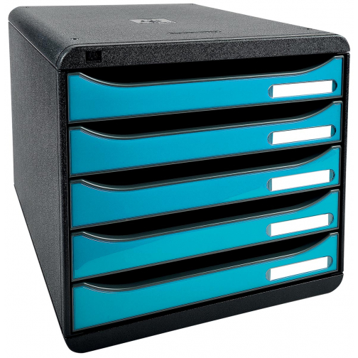 Exacompta bloc à tiroirs Iderama Big Box+ noir/turquoise