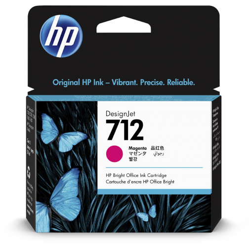HP cartouche d'encre 712, 29 ml, OEM 3ED68A, magenta