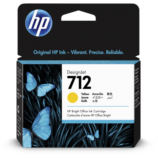 HP cartouche d'encre 712, 29 ml, OEM 3ED69A, jaune