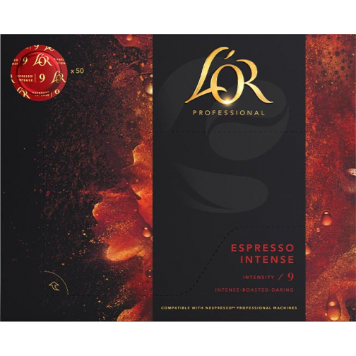 Douwe Egberts L'or professional discs Intensity 9, Espresso Intense, paquet de 50 discs