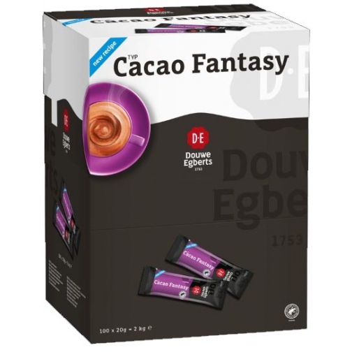 Douwe Egberts instant stick, Cacao fantasy, 20 g, boîte de 100 stuks