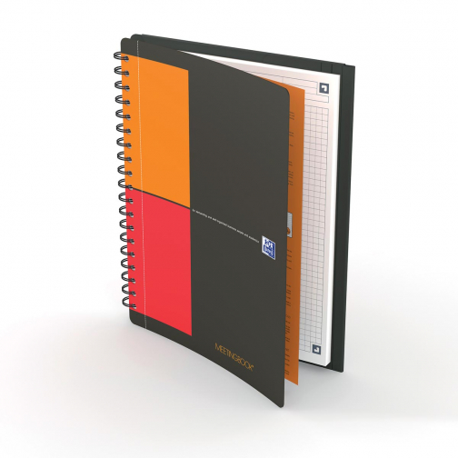 Oxford INTERNATIONAL meetingbook connect, couverture en carton gris, 160 pages, ft B5, quadrillé 5mm