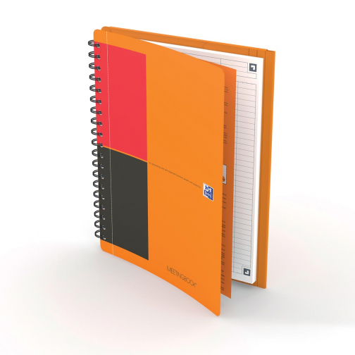 Oxford INTERNATIONAL meetingbook connect, couverture en carton orange, ft B5, ligné, 160 pages