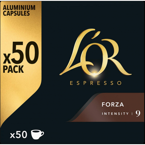 Douwe Egberts L'Or Intensity capsules de café, Forza, paquet de 50 pièces