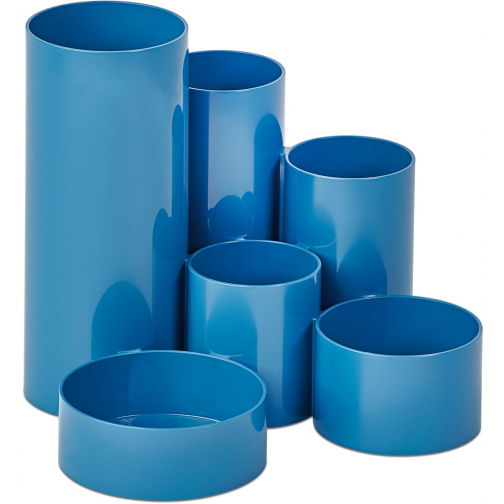 MAUL Organisateur de bureau Tubo, 6 compartiments, Ø15x12.5cm, plumier athlantic blue
