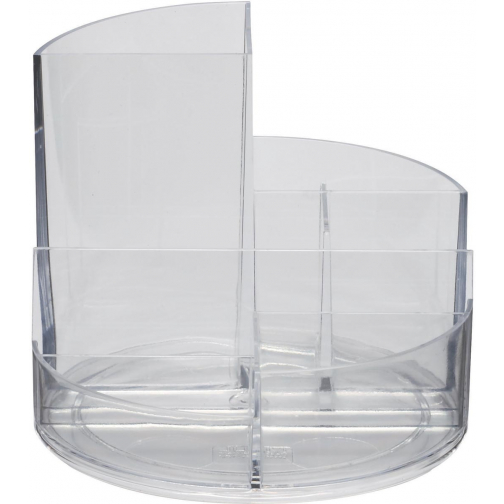 MAUL Organisateur de bureau Roundbox, Ø14x12.5cm, 7 compartiments, plumier transparent