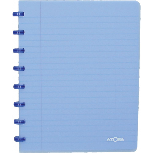 Atoma Trendy cahier, ft A5, 144 pages, commercieel quadrillé, transparant blauw