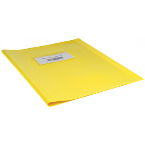 Protège-cahiers jaune, ft cahier 16,5 x 21 cm