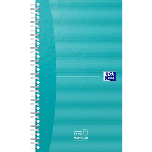 Oxford Office Essentials taskmanager, 230 pages, ft 14,1 x 24,6 cm, aqua