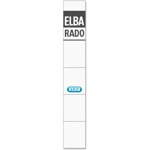Elba Rado Plast étiquettes de dos ft 2,4 x 15,9 cm, paquet de 10 pièces