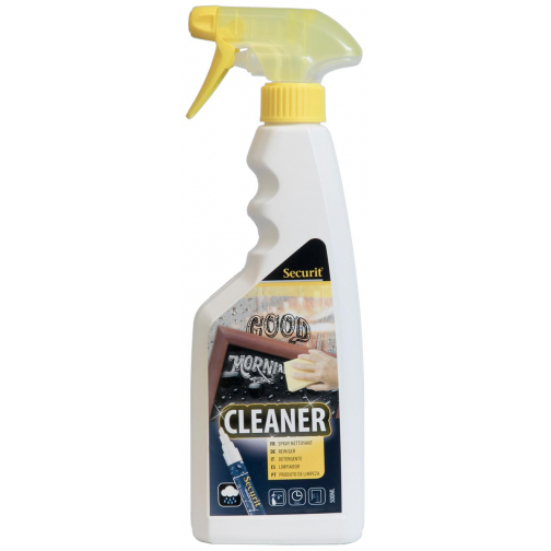 Securit spray nettoyant pour des ardoises et tableaux en verre, flacon de 500 ml