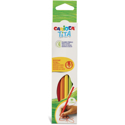 Carioca crayon de couleur Tita, 6 pièces en étui cartonné