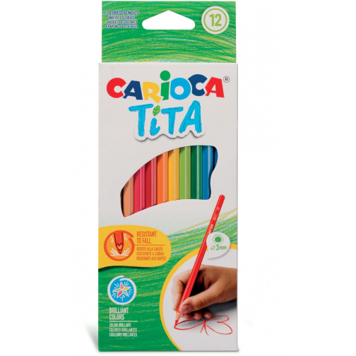 Carioca crayon de couleur Tita, 12 pièces en étui cartonné