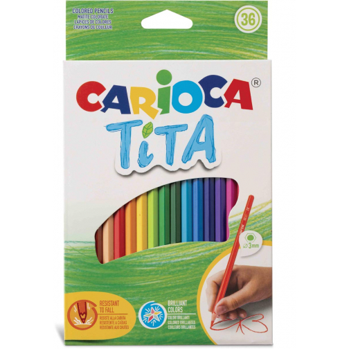 Carioca crayon de couleur Tita, 36 pièces en étui cartonné