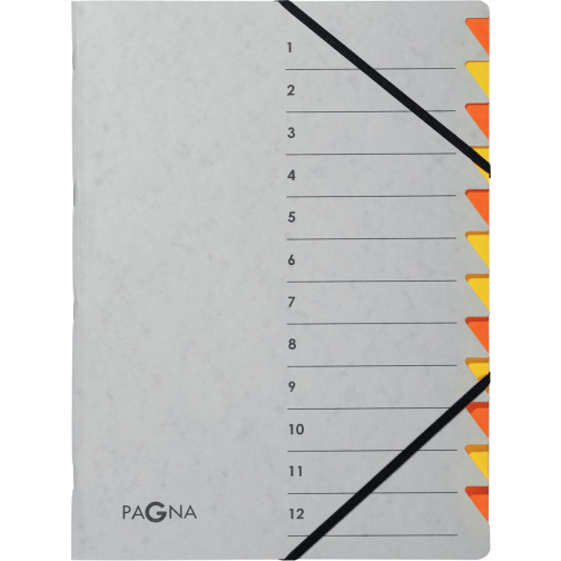 Pagna trieur Easy Grey pour ft A4, 12 compartiments, orange