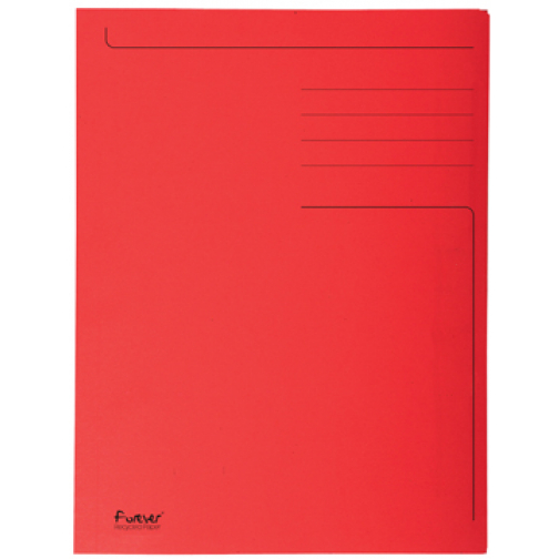 Exacompta chemise de classement Foldyne ft 24 x 32 cm (pour ft A4), rouge, boîte de 50 pièces