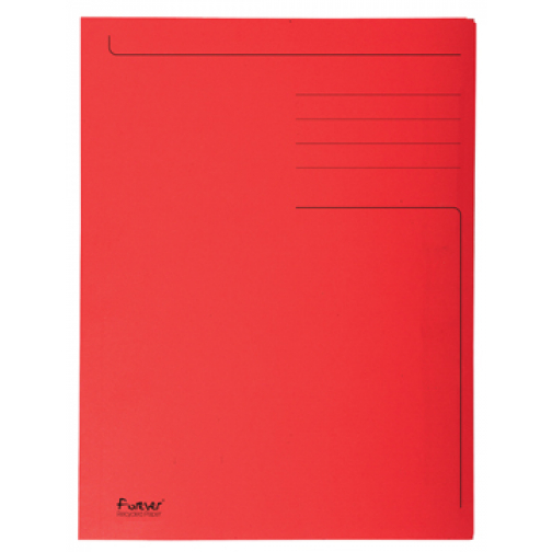 Exacompta chemise de classement Foldyne ft 24 x 35 cm (pour ft folio), rouge, paquet de 50 pièces