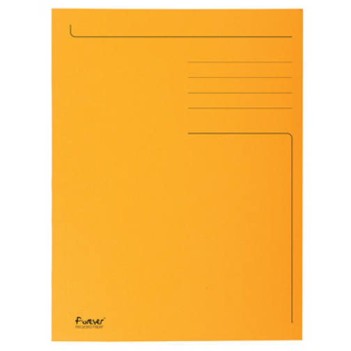 Exacompta chemise de classement Foldyne ft 24 x 35 cm (pour ft folio), orange, paquet de 50 pièces