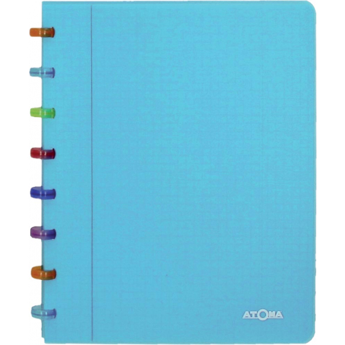 Atoma Tutti Frutti cahier, ft A5, 144 pages, commercieel quadrillé, transparant turkoois