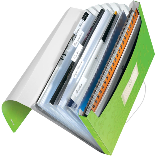 Leitz WOW pochette projets, ft A4, 6 compartiments, en PP, vert