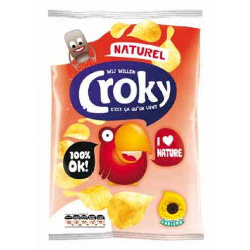 Croky chips naturel, sachet de 100 g