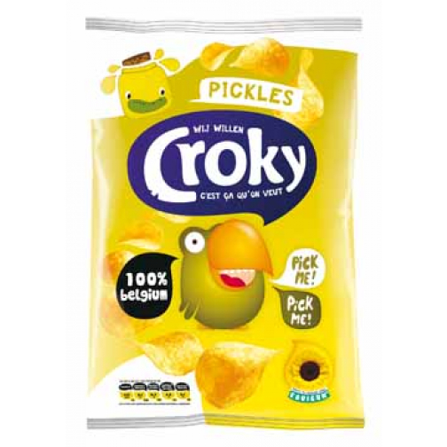 Croky chips pickles, sachet de 100 g