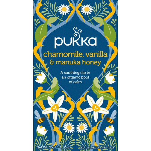 Pukka thé bio, Camomile - Vanilla, paquet de 20 pièces