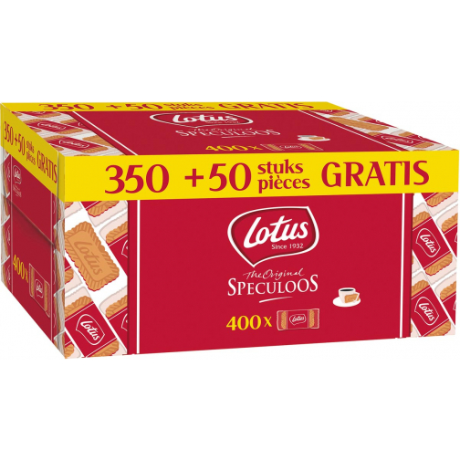 Lotus Biscoff spéculoos, boîte de 350+50 pièces emballés individuellement