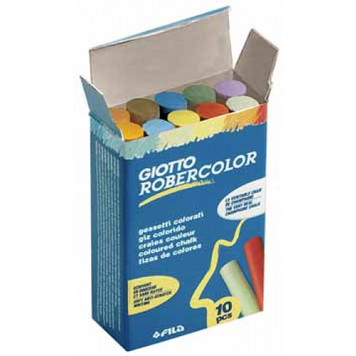 Giotto craie Robercolor, boîte de 10 pièces en couleurs assorties