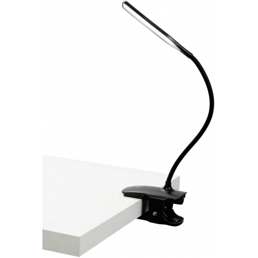 ALBA LED lampe de Bureau LED sans fil Clip, avec pince, noir