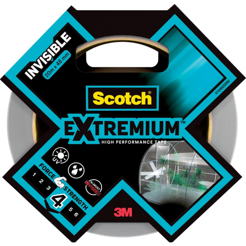 Scotch ruban de réparation haute performance Extremium Invisible, ft 48 mm x 20 m, transparent