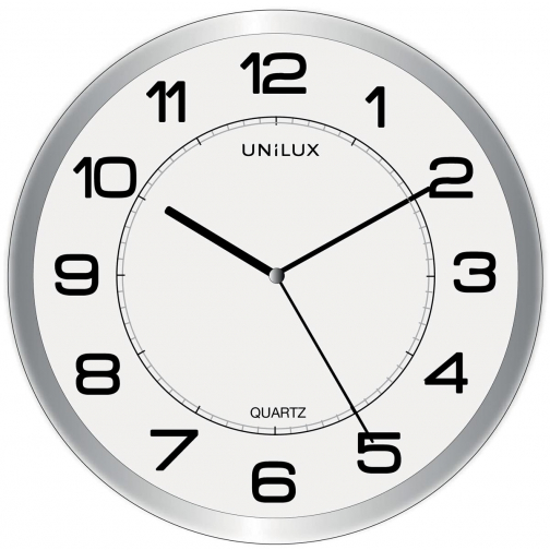 Unilux horloge Magnet, diamètre 30,5 cm, gris et wit