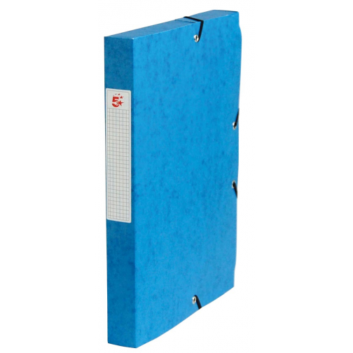 Pergamy boîte de classement, dos de 4 cm, bleu foncé