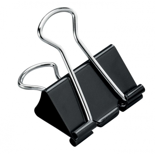 Pergamy clip foldback, 32 mm, noir, boîte de 12 pièces