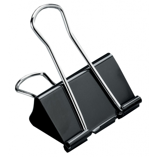 Pergamy clip foldback, 51 mm, noir, boîte de 12 pièces