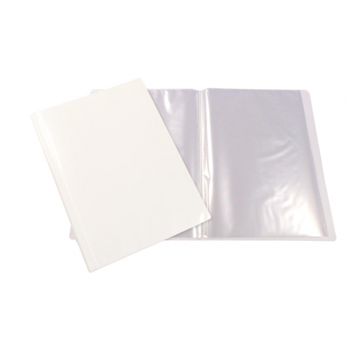 Beautone protège documents personnalisable, A4, 100 pochettes, blanc
