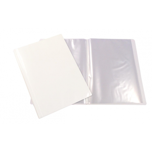 Beautone protège documents personnalisable, A4, 60 pochettes, blanc