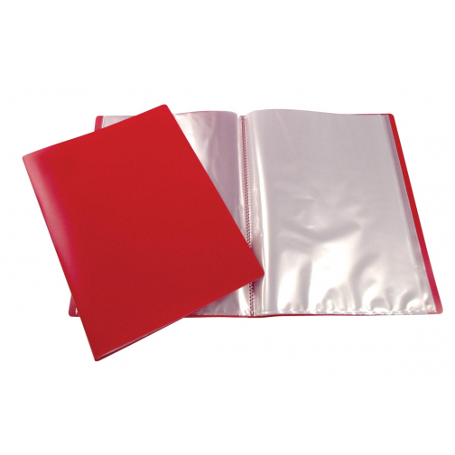 Beautone Protège documents, A4, 10 pochettes, rouge