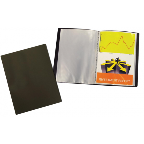 Beautone Protège documents, A4, 40 pochettes, noir