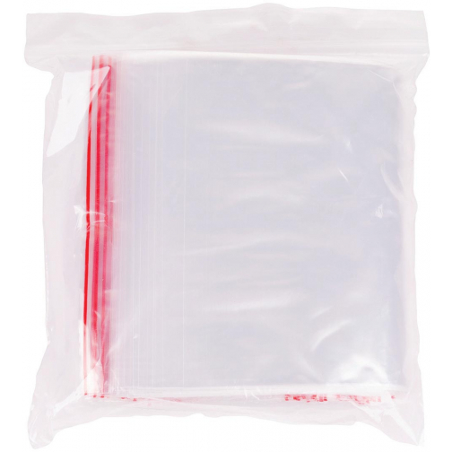 OFFICE products sachets zip, transparent, paquet de 100 pièces, ft 160 x 220 mm