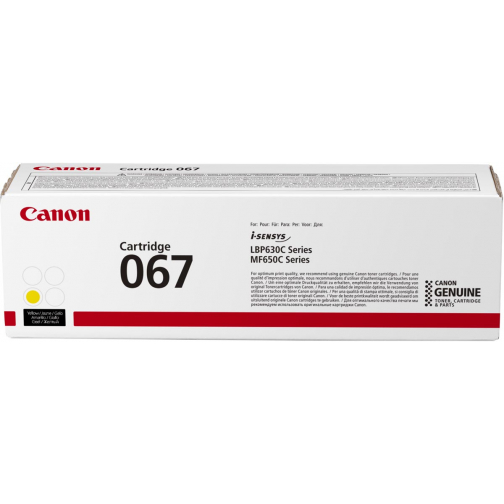 Canon toner 067, 1.250 pages, OEM 5099C002, jaune