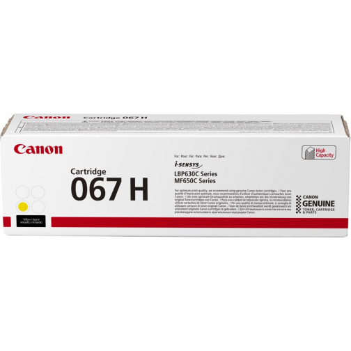 Canon toner 067H, 2.350 pages, OEM 5103C002, jaune