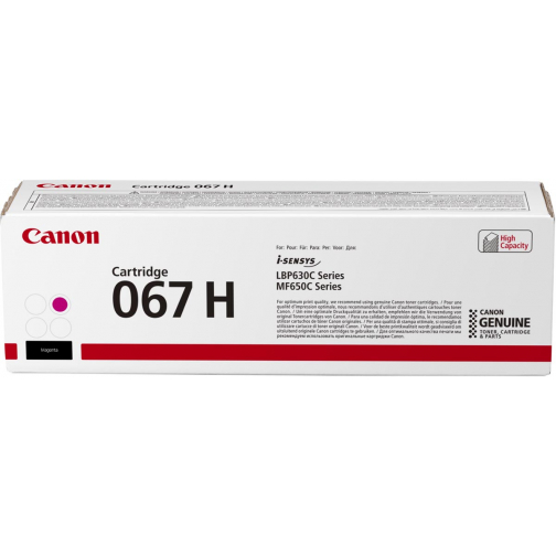 Canon toner 067H, 2.350 pages, OEM 5104C002, magenta
